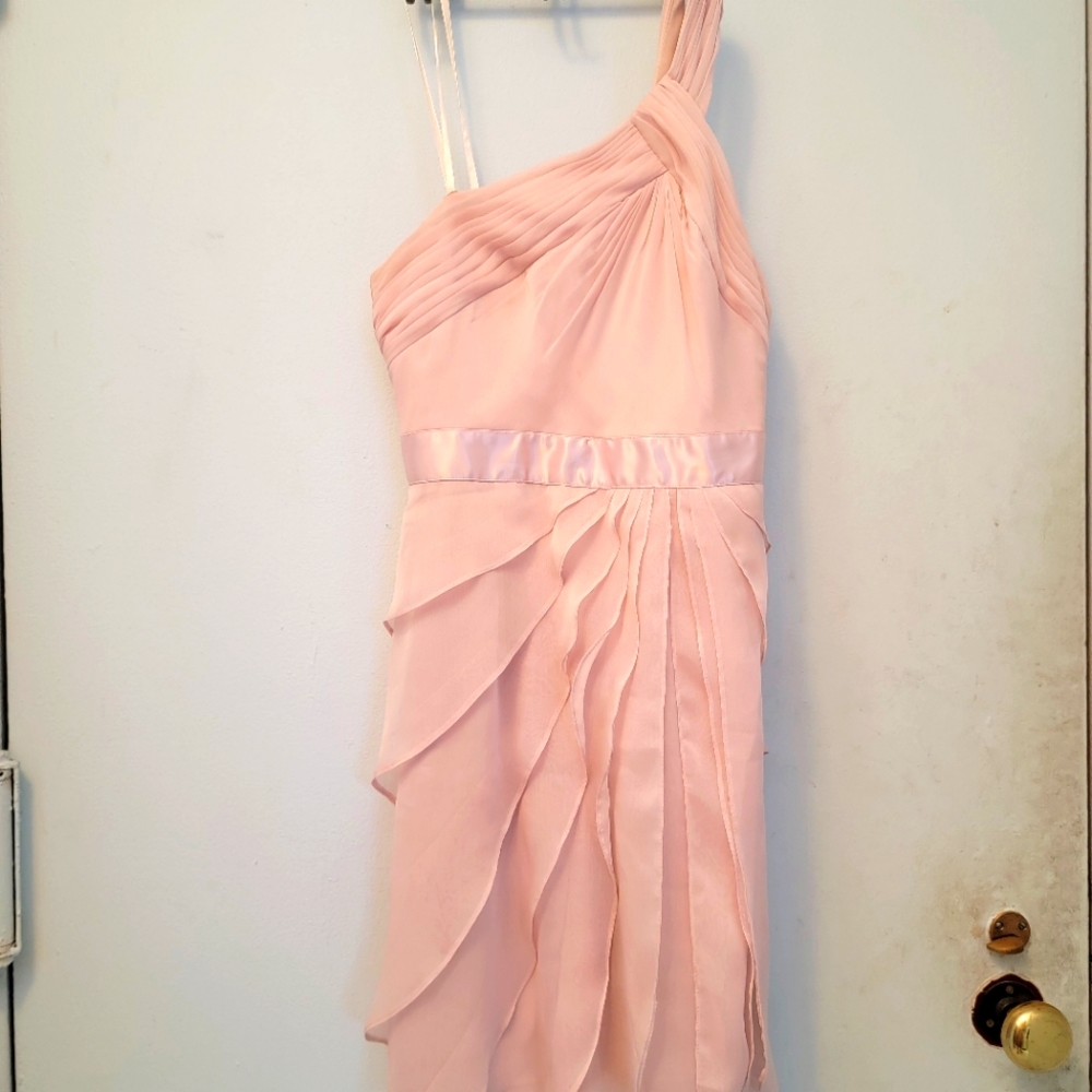 Prom/bridesmaid dress pink with ruffle